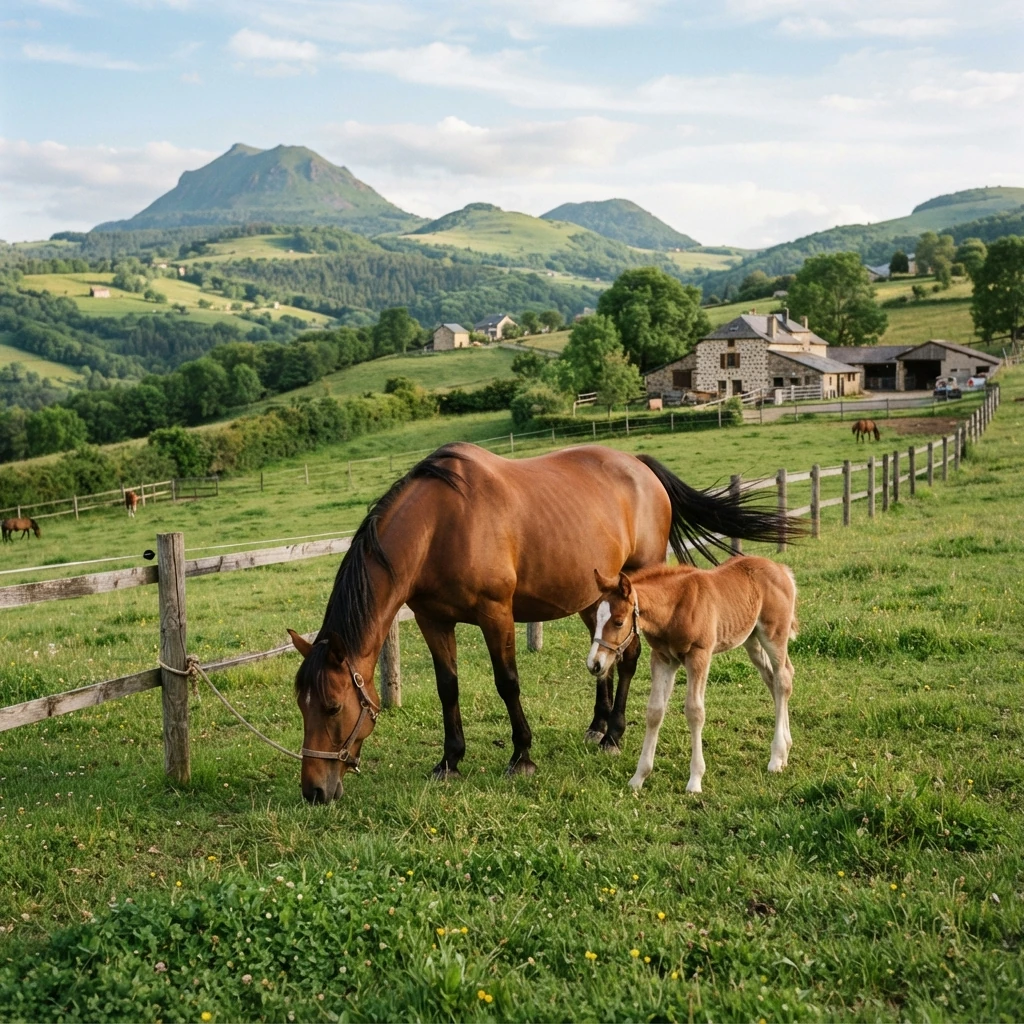 Élevage de chevaux au Les Calèches de la Rive, Vichy