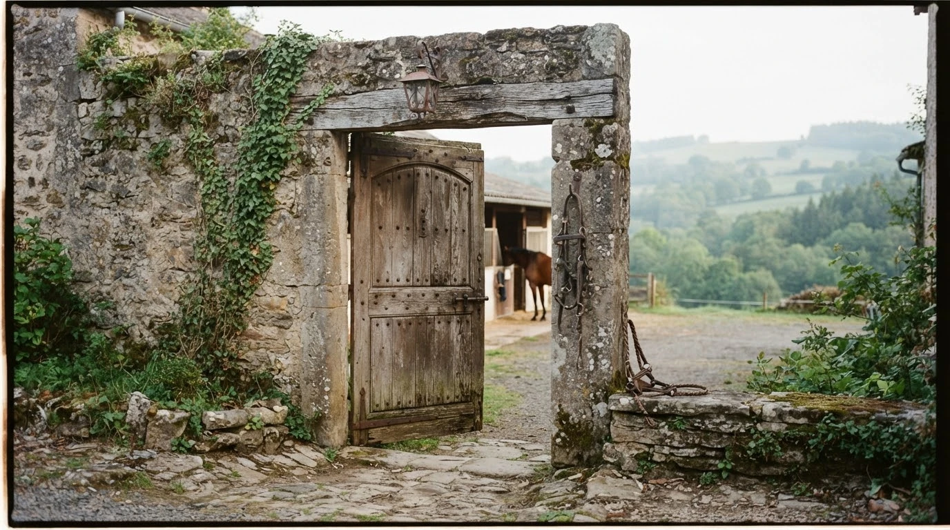 Entrée du Les Calèches de la Rive, centre équestre à Vichy